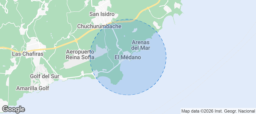Médano Airbnb map